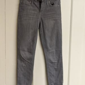 Joe's denim, grey, raw hem jeans